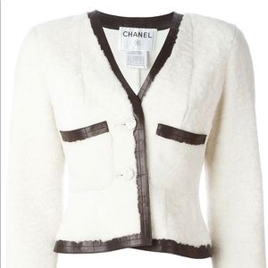 Vintage Chanel shearling short jacket